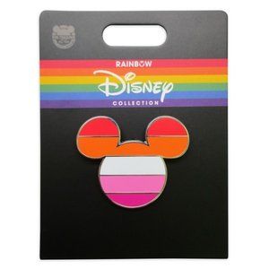 Disney Parks Mickey Mouse Icon Rainbow Collection Lesbian Flag Pin